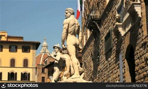 Piazza della Signoria: Hercules and Cacus and David of Michelangelo