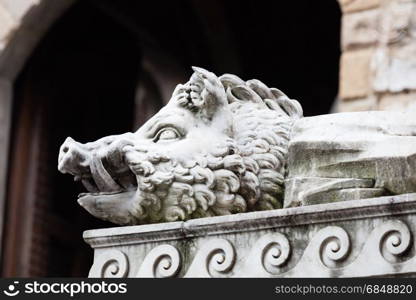 Piazza della Signoria in Florence, Italy; details