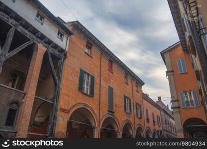 Piazza Maggiore in the historic center of Bologna, Italy