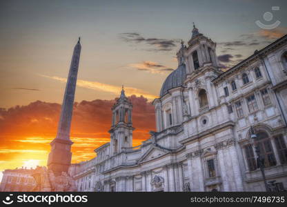 Piazza Navona. Square in Rome. Italy