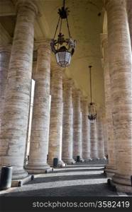 Piazza San Pietro. columns surrounding the famous Piazza San Pietro