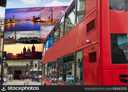 Piccadilly Circus London Images on screens are my own copyright digital photomount