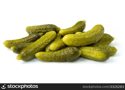 Pickles cucumber isolated on white background