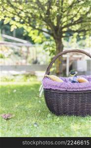 picnic basket green grass