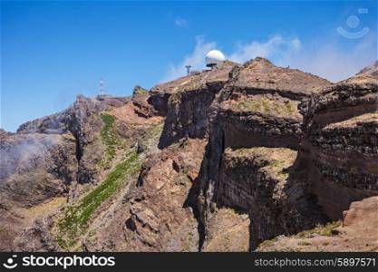 Pico do Arieiro, at 1818 meters high, is Madeira island&rsquo;s third highest peak, Portugal