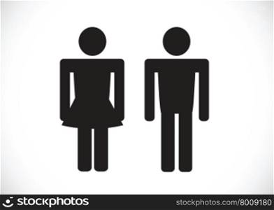 Pictogram Man Woman Sign icons, toilet sign or restroom icon