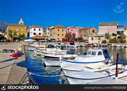 Pictoresque colorful Dalmatian village of Vinjerac in Croatia