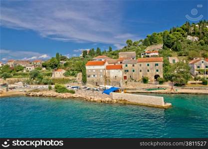 Pictoresque small island of Osljak in Zadar channel, Dalmatia, Croatia