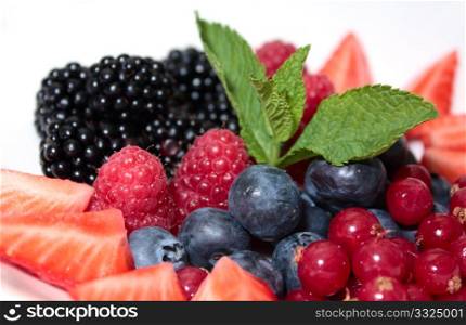 picture different of delicious ripe berries closeup
