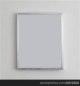 Picture frame, empty frame isolated on a greywall