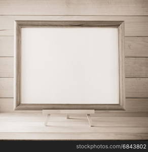 picture frame on wood. picture frame on wooden background