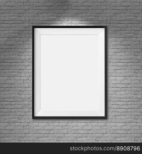 Picture frame. Picture frame on brick wall background