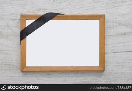 Picture frame with mourning band