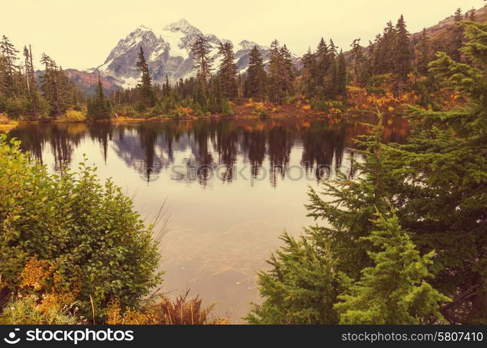 Picture Lake and Mount Shuksan, Washington