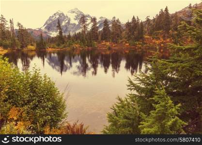 Picture Lake and Mount Shuksan, Washington