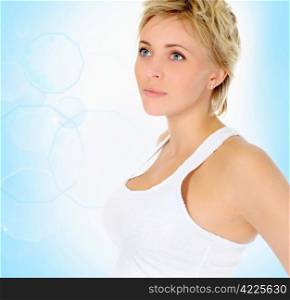 picture of a beautiful young blonde woman.