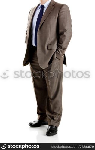 Picture of a business man bofy with a suit and neck necktie