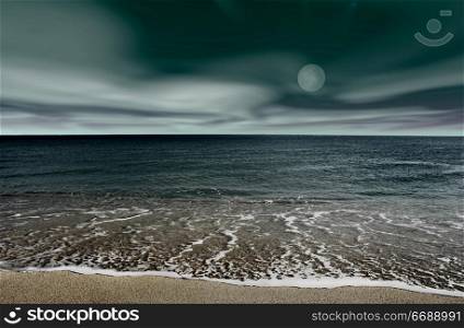 Picture of a night beach landscape