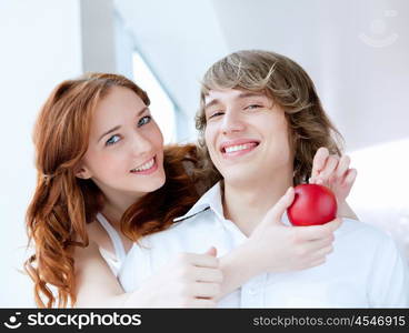 picture of a young couple in love together