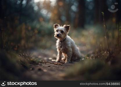 Picture of an Adorable Poor Lost Doggy in a Dark Setting, created with Generative AI technology