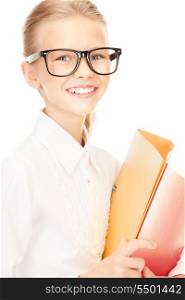 picture of an elementary school student with folders&#xA;