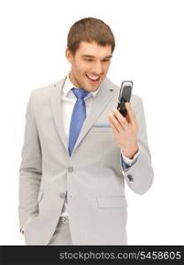 picture of angry man with cell phone