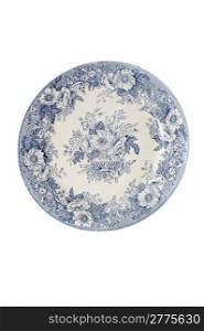picture of antique plate in front of a white background