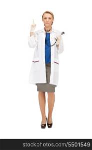 picture of attractive female doctor with stethoscope