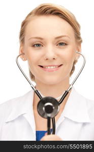 picture of attractive female doctor with stethoscope