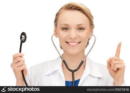 picture of attractive female doctor with stethoscope