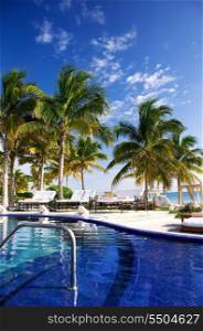 picture of beautiful caribbean tropical resort