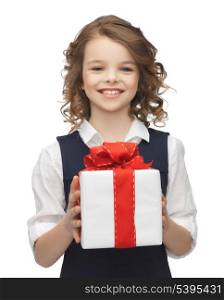 picture of beautiful girl with gift box