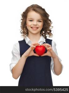 picture of beautiful girl with small heart