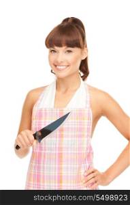 picture of beautiful housewife with big knife&#xA;