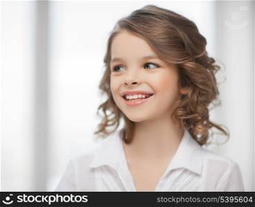 picture of beautiful pre-teen girl at home