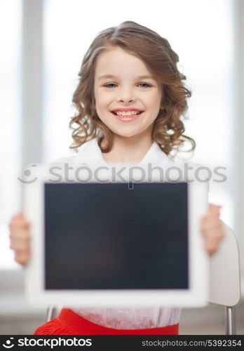 picture of beautiful pre-teen girl with tablet pc