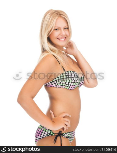 picture of beautiful smiling girl in bikini