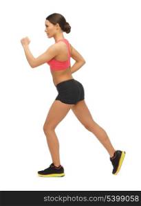 picture of beautiful sporty woman doing exercise