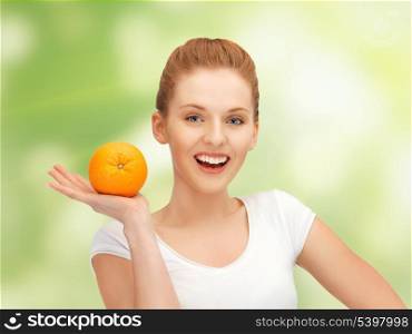 picture of beautiful teenage girl with orange
