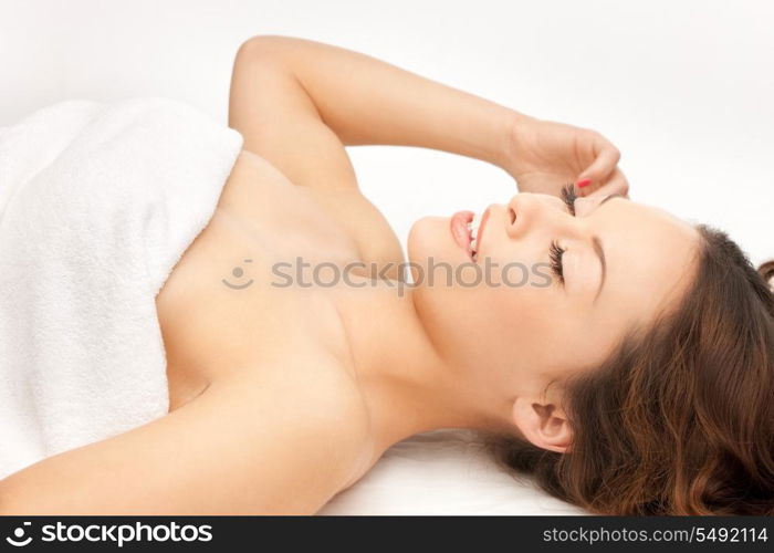 picture of beautiful woman beautiful woman in spa salon