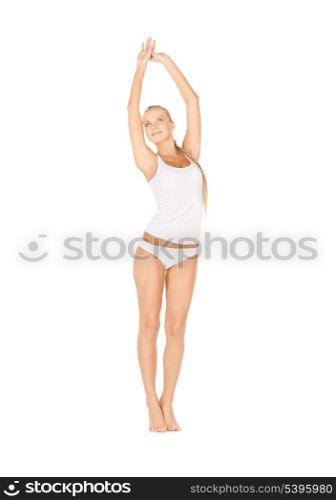picture of beautiful woman in cotton underwear