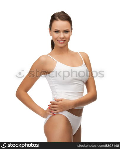 picture of beautiful woman in cotton underwear