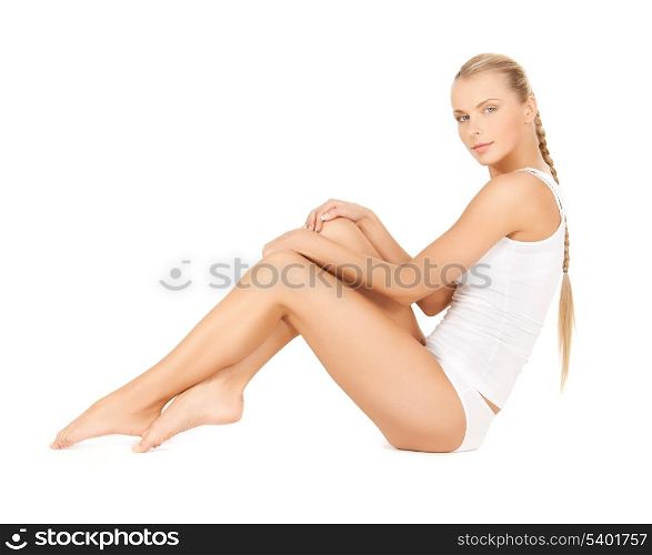 picture of beautiful woman in cotton underwear