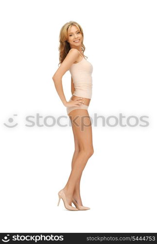 picture of beautiful woman in cotton undrewear