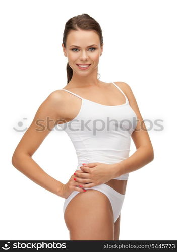 picture of beautiful woman in cotton undrewear