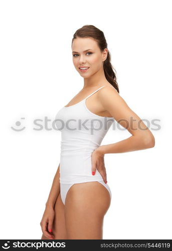 picture of beautiful woman in cotton undrewear