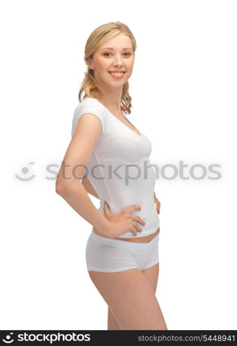 picture of beautiful woman in cotton undrewear