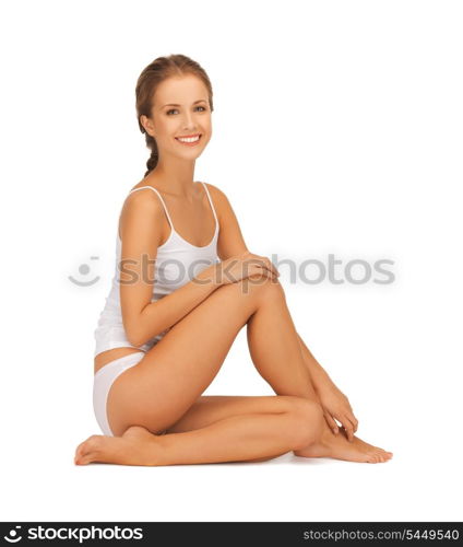 picture of beautiful woman in cotton undrewear