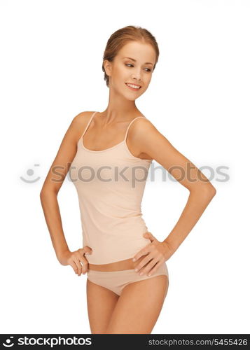 picture of beautiful woman in cotton undrewear