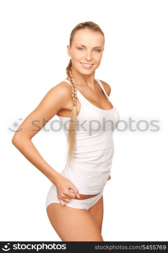 picture of beautiful woman in cotton undrewear